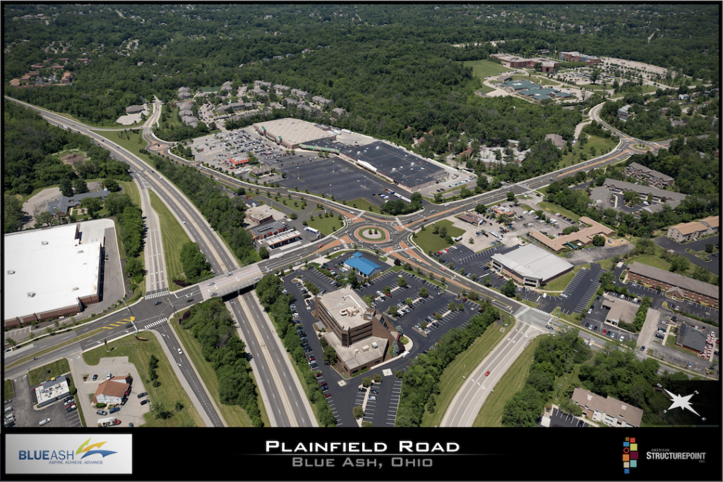 3D Rendering of Plainfield Road Roundabout project.