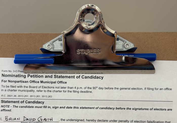 Gath Intends to Run for Reelection – Sign Nominating Petition